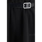 Black Cotton Casual Pants