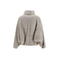 Gray Faux Fur Full-Length Jacket