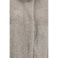 Gray Faux Fur Full-Length Jacket