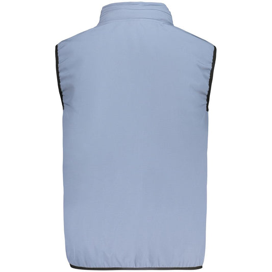 Azzurro Poliestere Mens Vest