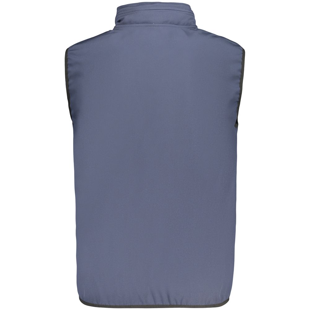 Blue Polyester Men's Vest