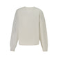 White Cotton Women Sweatshirt