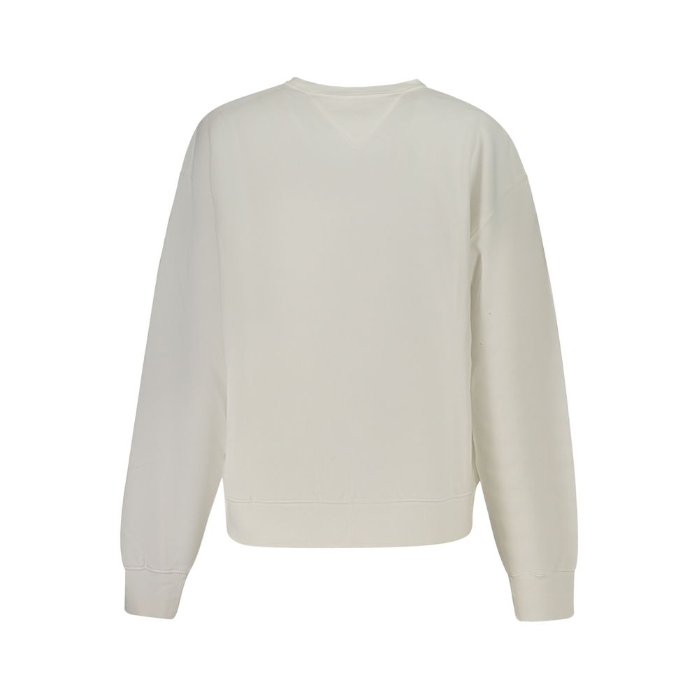 White Cotton Women Sweatshirt