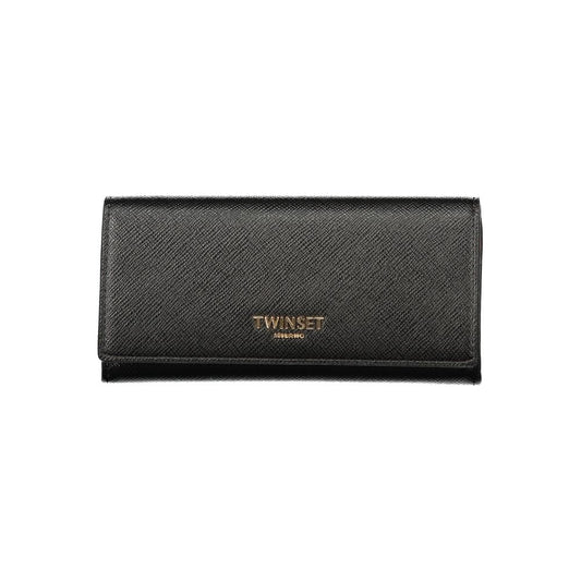 Black Polyurethane Womens Wallet