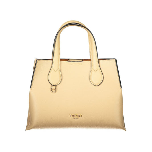 Beige Polyurethane Women's Bag