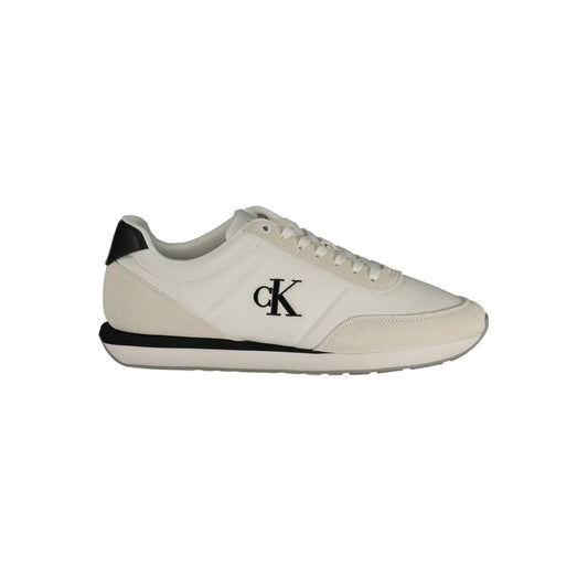 White Polyurethane Men's Sneaker