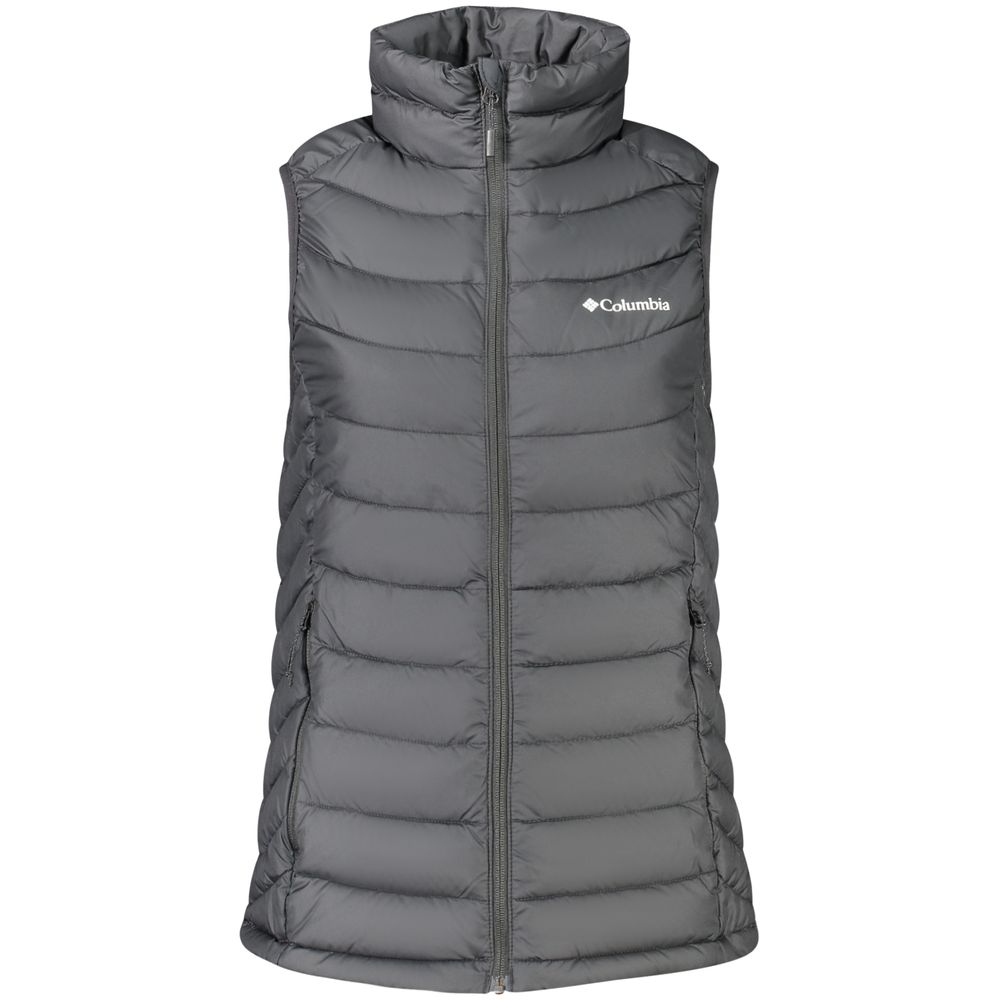 Black Polyester Sleeveless Jacket