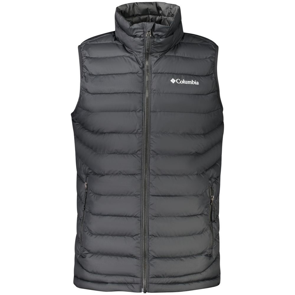 Black Polyester Sleeveless Jacket