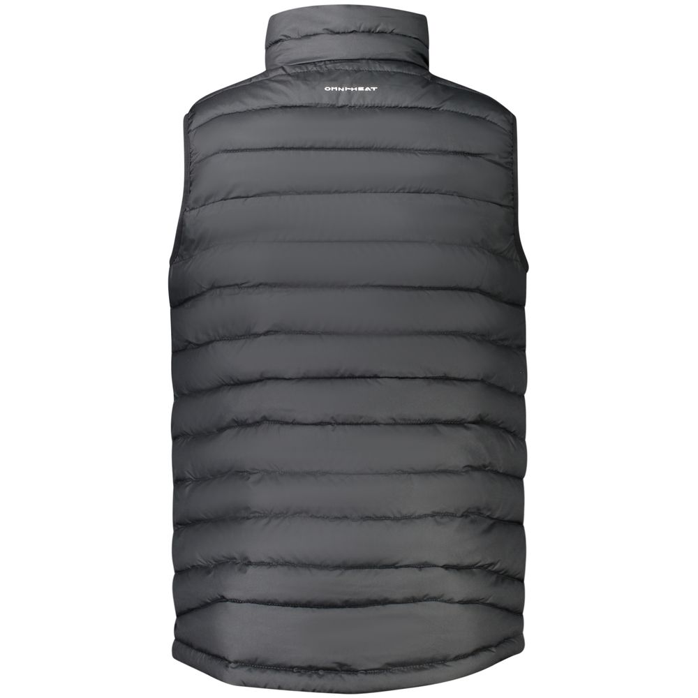 Black Polyester Sleeveless Jacket