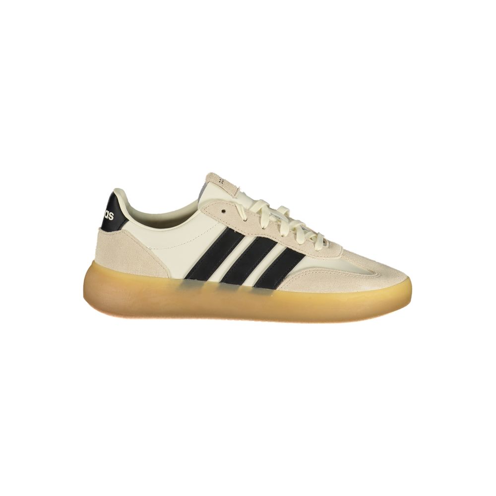 White Polyester Athletic Sneakers