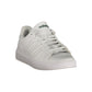 White Polyester Athletic Sneakers