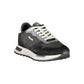 Black Polyester Athletic Sneakers