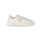 White Polyester Athletic Sneakers