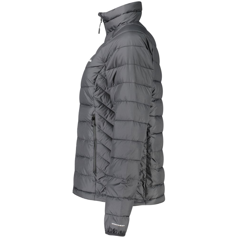 Black Polyester Full-Length Jacket