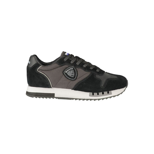 Black Polyurethane Men's Sneaker