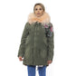 Green Cotton Women Jacket