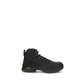Black Rubber Lace-Up Boots