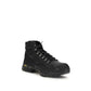 Black Rubber Lace-Up Boots