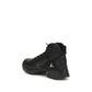 Black Rubber Lace-Up Boots