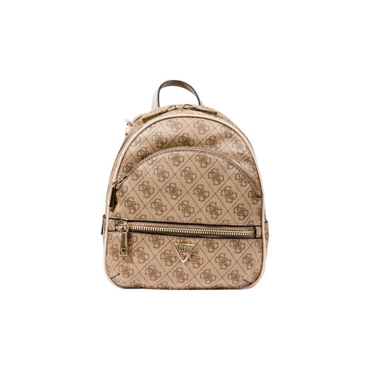 Beige Polyethylene Backpack