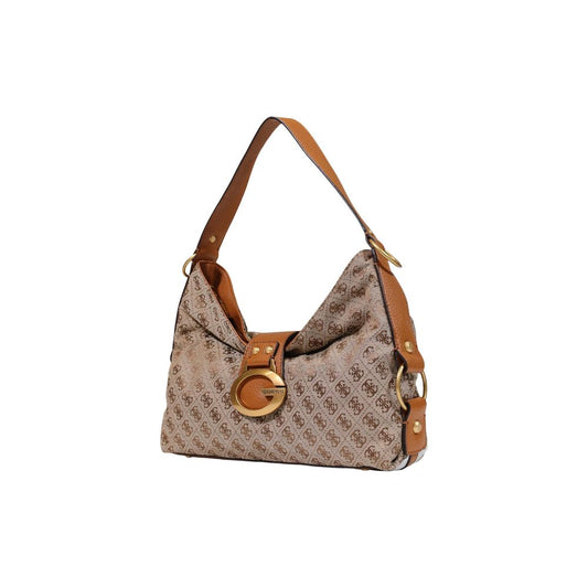 Beige Polyester Handbag