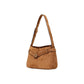 Brown Polyester Handbag