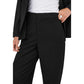 Black Polyester Casual Pants