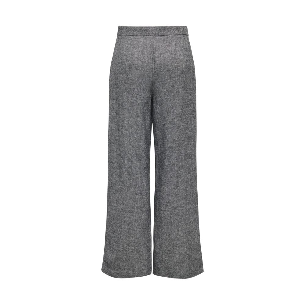 Gray Recycled Polyester Casual Pants