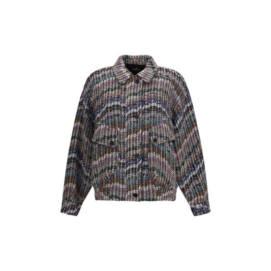 Multicolor Fabric Full-Length Jacket