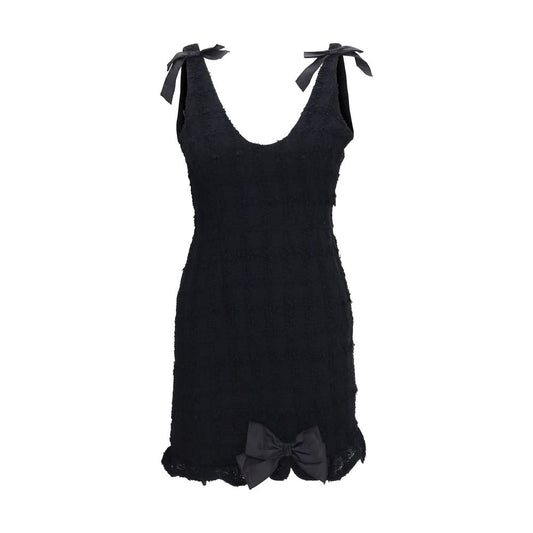 Black Cotton Casual Dress