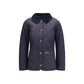 Blue Polyamide Full-Length Jacket