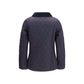 Blue Polyamide Full-Length Jacket