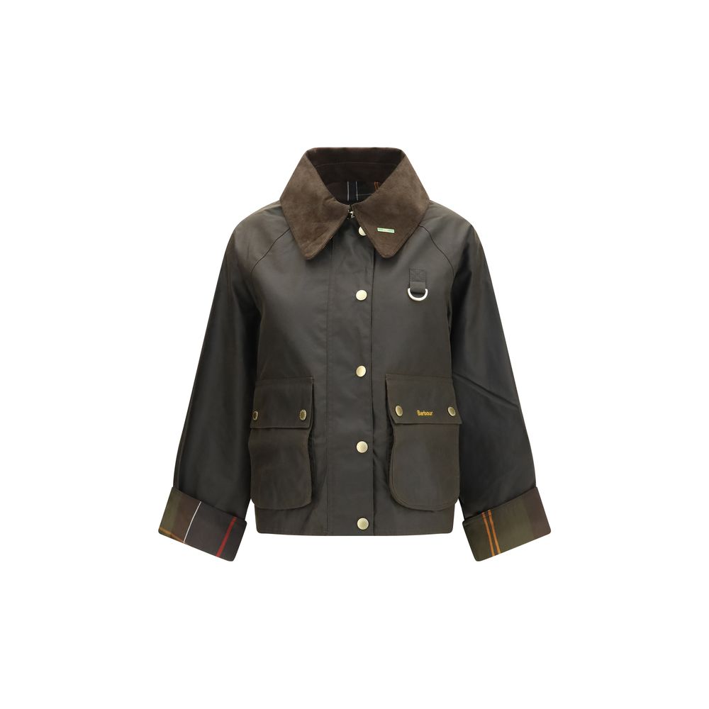 Bicolor Cotton Full-Length Jacket