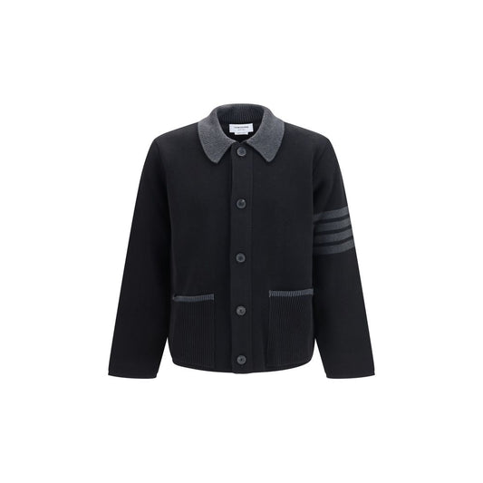 Black Wool Oves Aries Biker Jacket