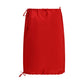 Red Silk Midi Skirt