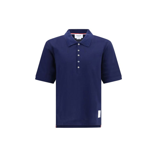 Blue Cotton Polo Shirt