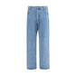 Blue Cotton Relaxed Fit Jeans