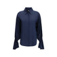 Blue Silk Shirt
