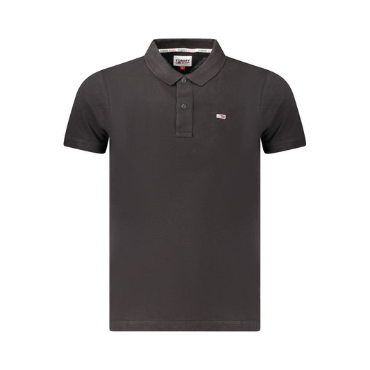 Black Cotton Men's Polo Shirt