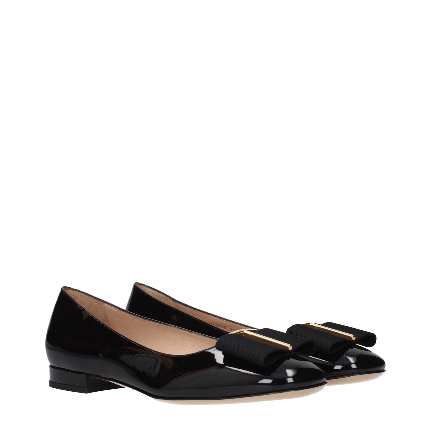 Black Leather Ballet Flats