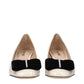 Beige Leather Mid Heel Pumps