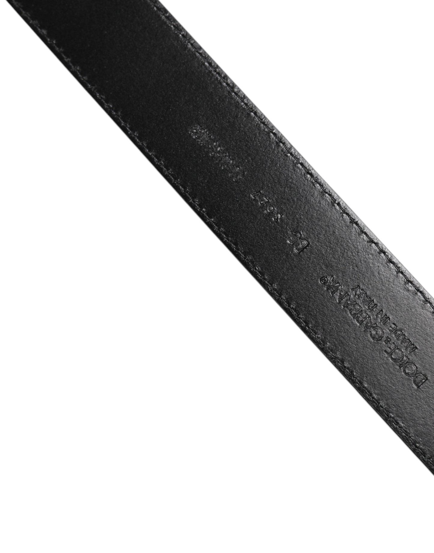 Black Calf Leather Classic Silver Buckle Belt