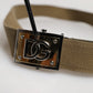 Men Military Green DG Logo Plaque Buckle Belt