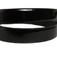 Black Patent Leather Gold Metal Buckle Belt