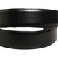 Black Leather Gold Logo Engraved Buckle Belt