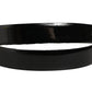 Black Classic Leather Gold Tone Buckle Belt