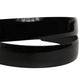 Black Classic Leather Gold Tone Buckle Belt