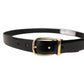 Black Classic Leather Gold Tone Buckle Belt