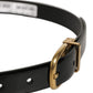 Black Classic Leather Gold Tone Buckle Belt