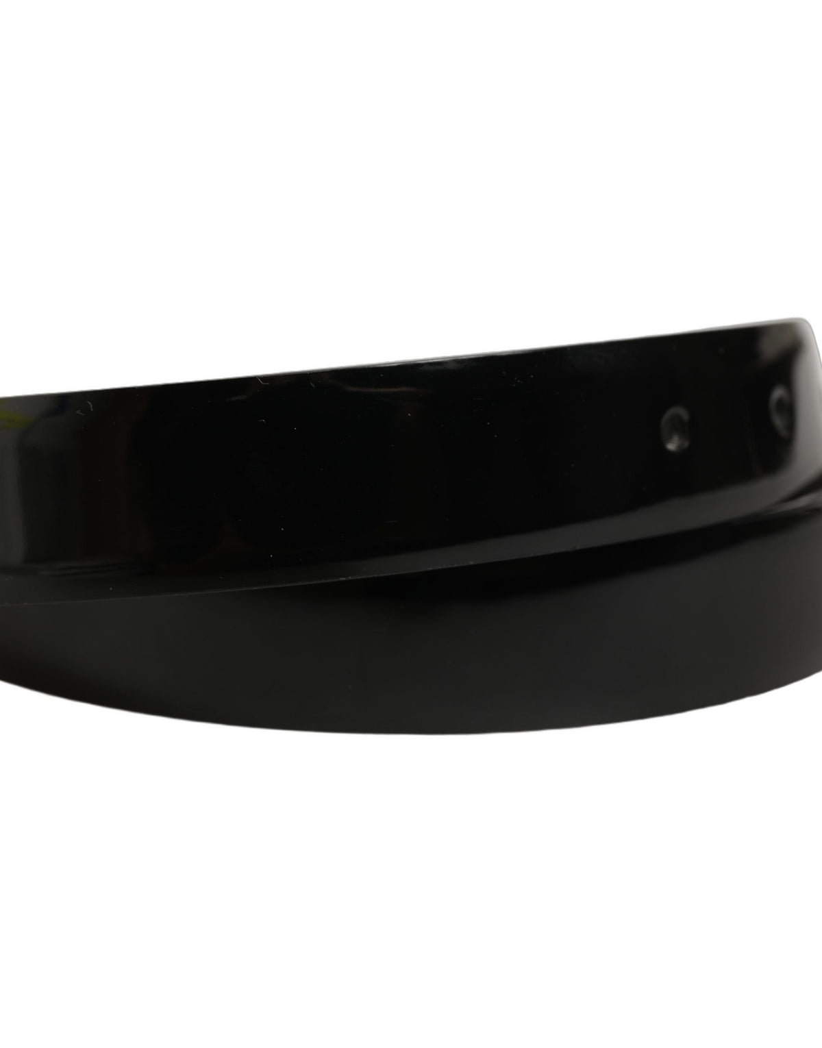 Black Classic Leather Gold Tone Buckle Belt